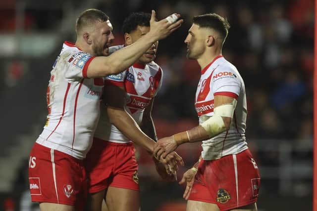 Tommy Makinson, right, scored against the run of play. (Photo: Paul Currie/SWpix.com)