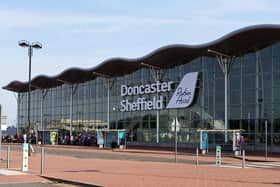 The outside of Doncaster Sheffield Airport in 2020.