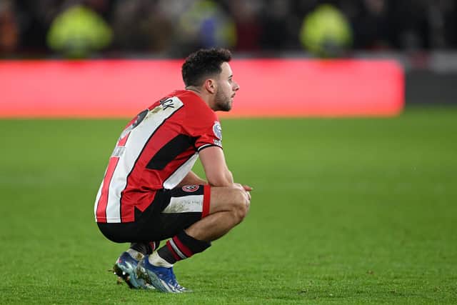 Sheffield United defender George Baldock is said to be attracting interest from overseas. Image: Michael Regan/Getty Images