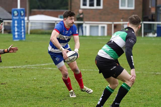 CRAZY DAYS: Elliott Fisher is helping spearhead an unexpected push for a top-three finish by Sheffield RUFC in National Two North. Picture: Mike Inkley.