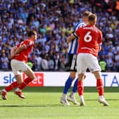 DECIDING MOMENT: Josh Windass's diving header which saw Sheffield Wednesday to a 1-0 League One Play-Off final win over Barnsley