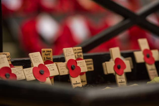 Remembrance Day in Leeds, November 11,  2020. Picture: SWNS.