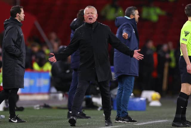 PASSION: Manager Chris Wilder celebrates Sheffield United's goal
