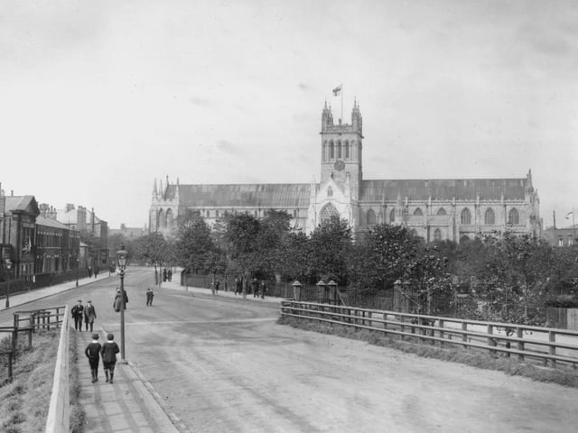 Selby Abbey when the new transept was dedicated in September 1912.