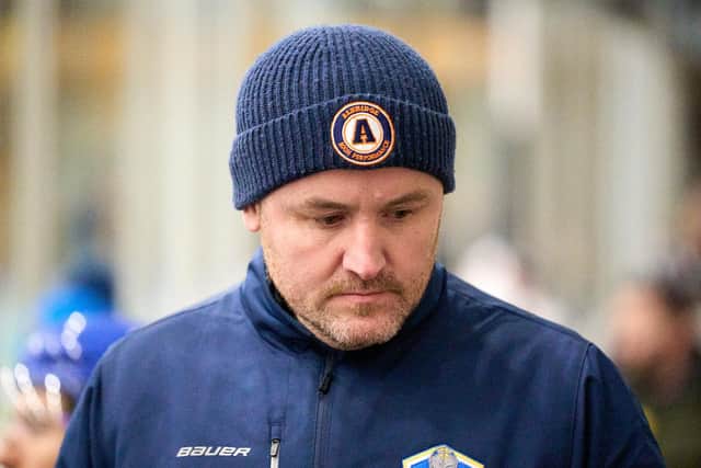 IN FRONT: Leeds Knights' head coach Ryan Aldridge will be hoping his team can maintain their advantage over title rivals Milton Keynes Lightning and Peterborough Phantoms this weekend Picture courtesy of Oliver Portamento
