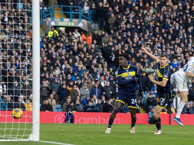 GOALS: Dan James, pictured scoring against Middlesbrough, is into double figures this season for the first time in his career