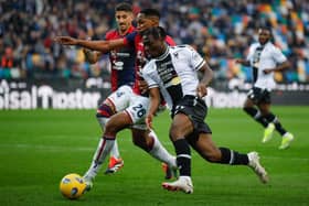 Festy Ebosele joined Udinese from Derby County in 2022. Image: Timothy Rogers/Getty Images