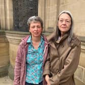 Kathryn Pybus and Lisa Hudson urged councillors to reject plans to building 151 canalside homes at City Fields in Wakefield.
