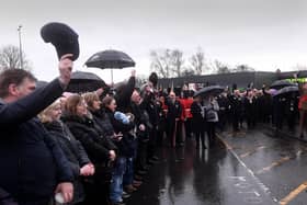 Memorial Service marking the 50th anniversary of the M62 Coach Bombing at the Hartshead Moor Service Station. Picture taken by Yorkshire Post Photographer Simon Hulme