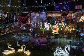 Nigel Watkinson, 56, has transformed his garden in Scarborough into a winter wonderland and has opened it to visitors to raise money for a hospice
