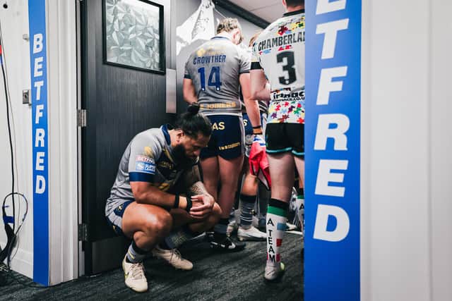 Jorge Taufua in the tunnel before the game against Leigh. (Photo: Alex Whitehead/SWpix.com)