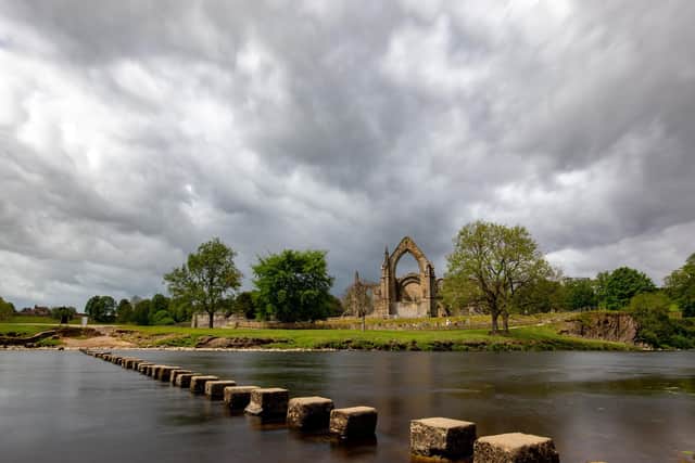 From late September onwards, Bolton Abbey Estate has beautiful autumn foliage. With 30,000 acres to explore, the highlights are Bolton Priory ruins — with stepping stones to cross the River Wharfe, if you dare — and Strid Wood. Picture Bruce Rollinson