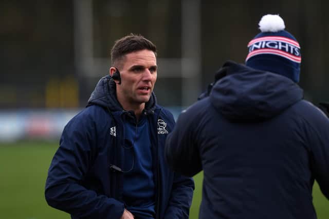 Doncaster Knights head coach Joe Ford before a game with Bedford Blues (Picture: Jonathan Gawthorpe)