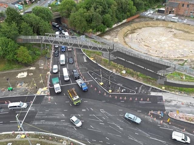 Spence Lane footbridge over Armley Gyratory. (Pic credit: Leeds City Council)