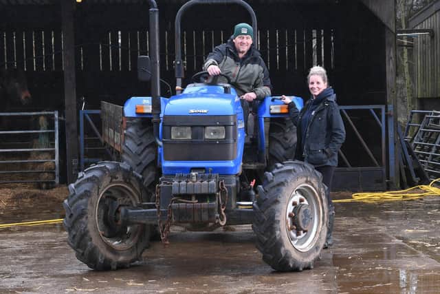 Brian Capstick with his partner Grace Huddleston at Farm & Fell, Birks Farm, Sedbergh