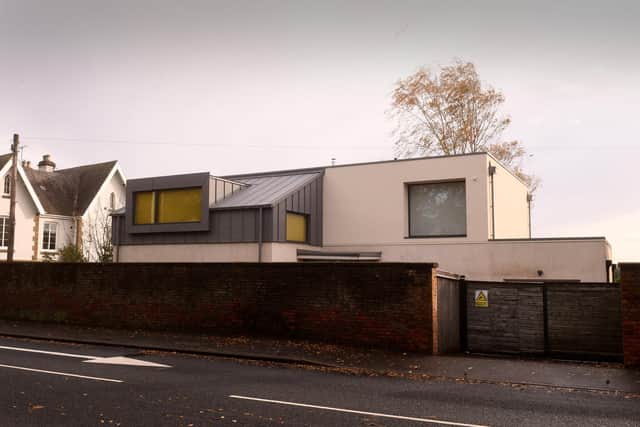 The house started life as a bungalow and is now a contemporary home on two levels