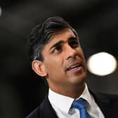 Prime Minister Rishi Sunak during media interviews at the end of his visit to Siemens Mobility factory in Goole, Yorkshire. PIC: Paul Ellis/PA Wire
