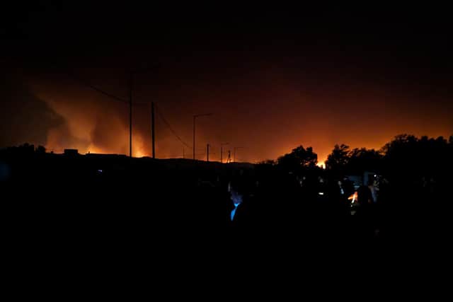 Wildfires on the Greek island of Rhodes. PIC: Conor Cullen/PA Wire
