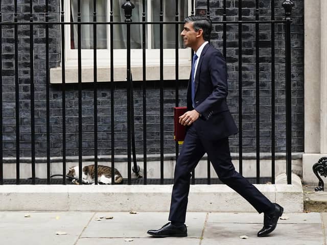 Prime Minister Rishi Sunak outside 10 Downing Street, London. PIC: Aaron Chown/PA Wire