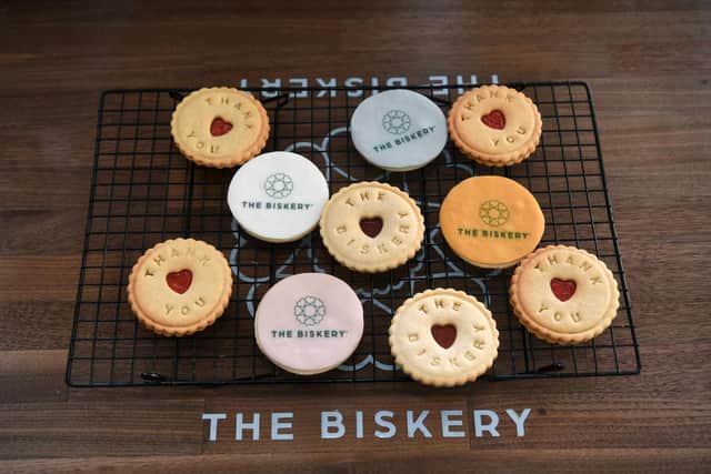 The Biskery makes bespoke biscuits .