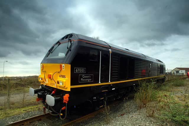 The Class 67 locomotive "Queen's Messenger" which hauls the Royal Train went into service in 2004