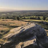 Looking down from Almscliffe Crag to Weeton & Lower Wharfedale. Image: Martin Priestley