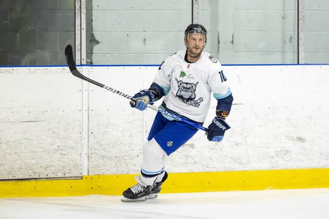 NEW ERA: Jonathan Phillips, made the switch to Sheffield Steeldogs this season, after 'retiring' at the end of last season after 18 years with Sheffield Steelers. Picture: Peter Best/Steeldogs Media.