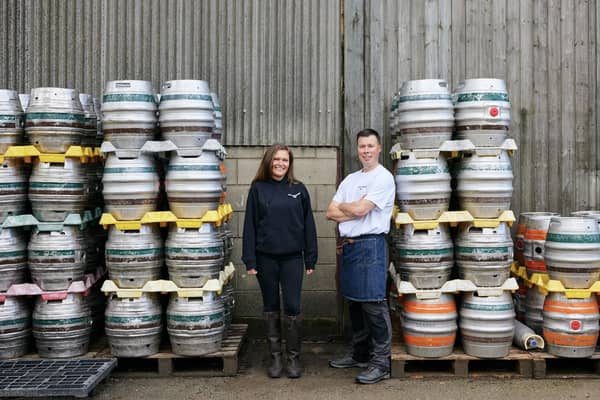 Stuart and Lyndsay Weston, brewmasters and new co-owners at Ainsty Ales Brewery Ltd in Acaster Malbis near York.
