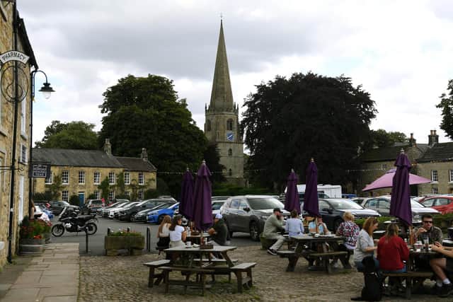 Masham village of the week. The cobbled square in the centre of Masham, frequented by sheep and pub customers alike.
Photographed by Yorkshire Post photographer Jonathan Gawthorpe.
8th August 2023.