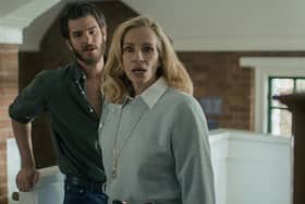 Andrew Garfield as Hank and Julia Roberts as Alma in After The Hunt.  Picture: Amazon Content Services LLC.