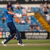 Dawid Malan strikes a boundary for Yorkshire Vikings v Leicestershire in the T20 Blast. (Picture: Bruce Rollinson)