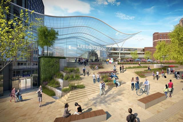 An image of what the Leeds Station could have looked like, if if it was redeveloped for HS2