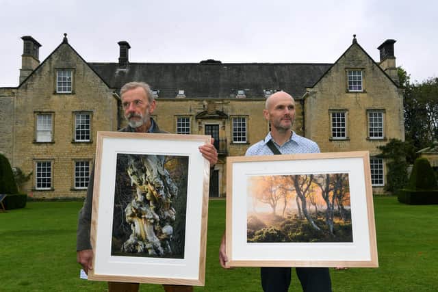 Renowned photographers Joe Cornish and Simon Baxter, right, All the Wood's a Stage is a continuation of the pair's 2022 showcase, Woodland Sanctuary.