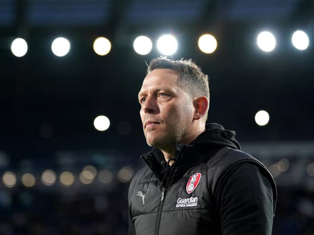 Rotherham United boss Leam Richardson saw his side lose to West Bromwich Albion. Image: Bradley Collyer/PA Wire