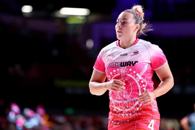 New Leeds Rhinos signing Elle McDonald playing for the Thunderbirds in Adelaide. (Picture: Kelly Barnes/Getty Images)