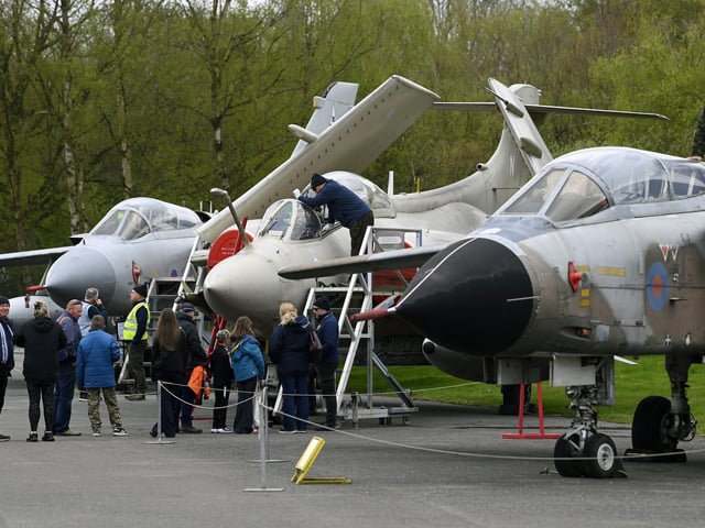 Open cockpit event at the Yorkshire Air Museum, near York.