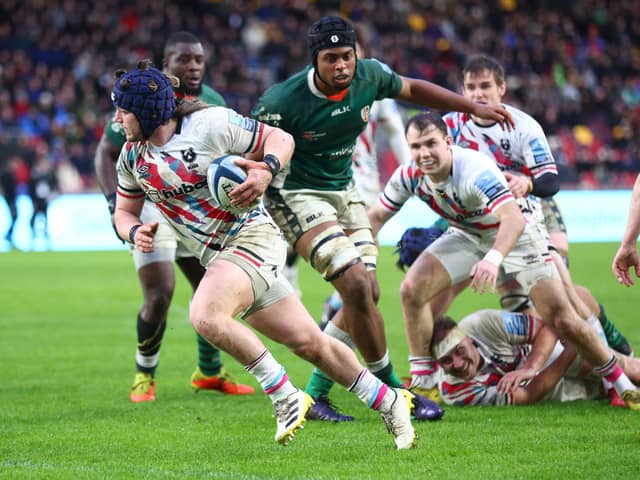 Action from Bristol Bears and London Irish from the weekend's Premiership programme which has now been shorn of two long-standing clubs that went bust. (Picture: Clive Rose/Getty Images)
