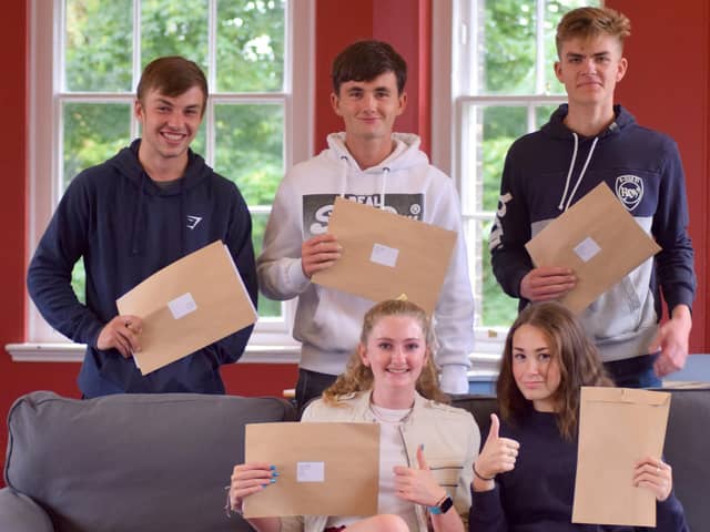 It's a thumbs up for these Pocklington School students on GCSE results day.