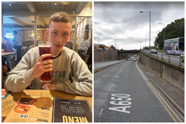 Jack Wilson, 18, suffered fatal injuries when the bike he was riding crashed near to the Dudley roundabout, on Wakefield Road. Picture: WYP/Google