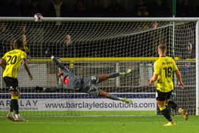 LIMITED OPPORTUNITIES: Pete Jamesondropped behind Mark Oxley in the goalkeeping pecking order at Harrogate Town