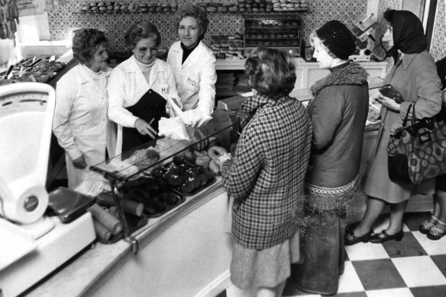 Dicksons butchers shop in 1976.
