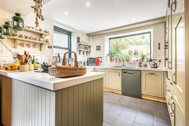 Period features are complemented by the more modern fittings that have been added in recent years including a bespoke kitchen by Kitchen Creations.