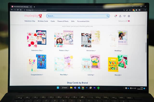 Online greetings cards and gifts business Moonpig has reported an increase in revenues as it upped the price of its greetings cards, but said consumers were opting to send fewer cards and cheaper gifts. Picture: James Manning/PA Wire