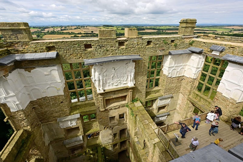 Ascend through four floors to enjoy spectacular views over the Derbyshire countryside.