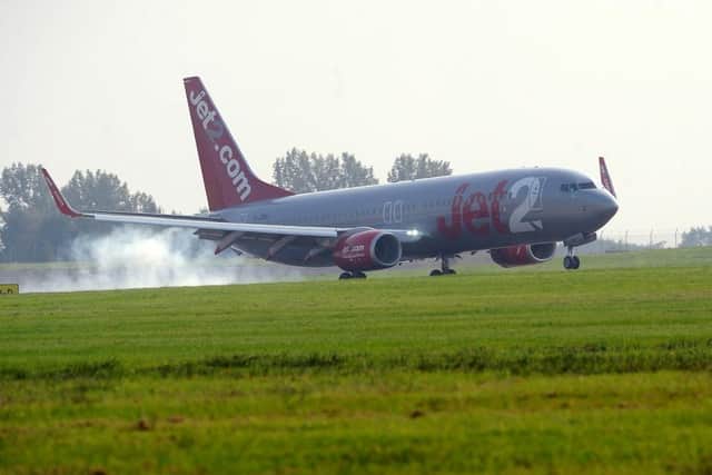 Jet2.com Boeing 737 taking off at Leeds Bradford Airport. (Pic credit: Jonathan Gawthorpe)