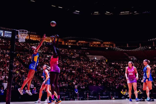 HOME START: Leeds Rhinos played in front of more than 3,500 fans when they took on Loughborough Lightning at Leeds' First Direct Bank Arena on April 28. Picture: Ben Lumley/England Netball