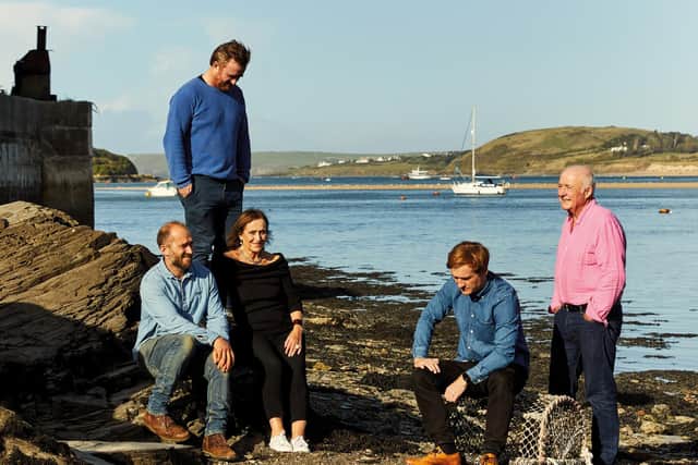 Jill, Rick, Charlie, Ed and Jack on the beach from The Seafood Restaurant Cookbook by Rick and Jill Stein (Jon Croft Editions, £35). Photo credit: Rick Stein/Sam A Harris/Paul Winch-Furness/PA