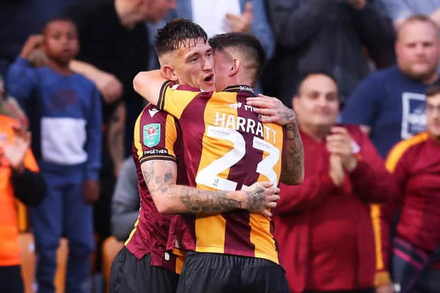 Andy Cook scored twice as Bradford City beat Stevenage. Picture: George Wood/Getty Images.