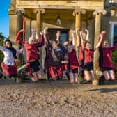 Students cheering at the independent school. (Pic credit: Queen Margaret's School for Girls)