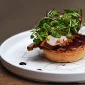 Smoked duck and liver parfait tartlet
Photographed for The Yorkshire Post by Jonathan Gawthorpe.